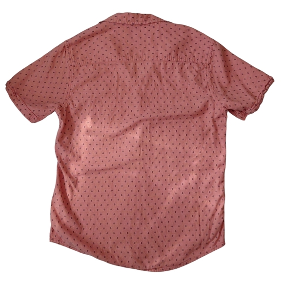 Men's Casual Button Down Shirt - Coral - Picture 3 of 6
